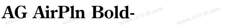 AG AirPln Bold字体转换